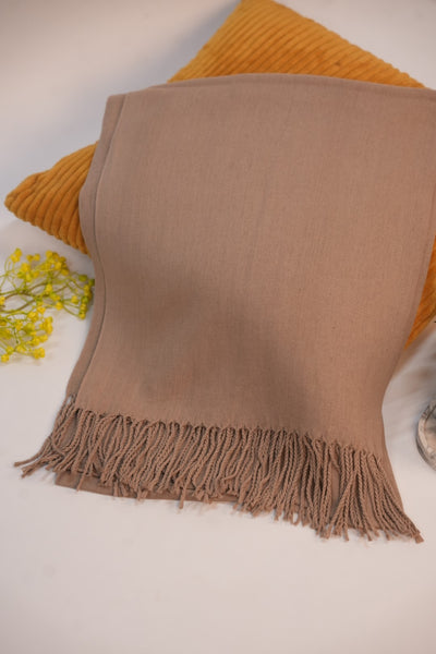 Pashmina Solid Dyed Stole - Skin