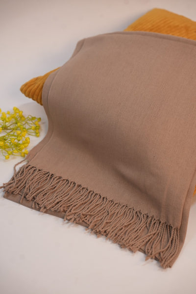 Pashmina Solid Dyed Stole - Skin