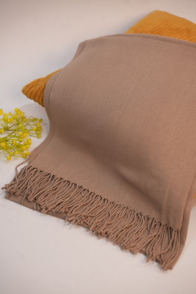 Pashmina Solid Dyed Stole - Skin