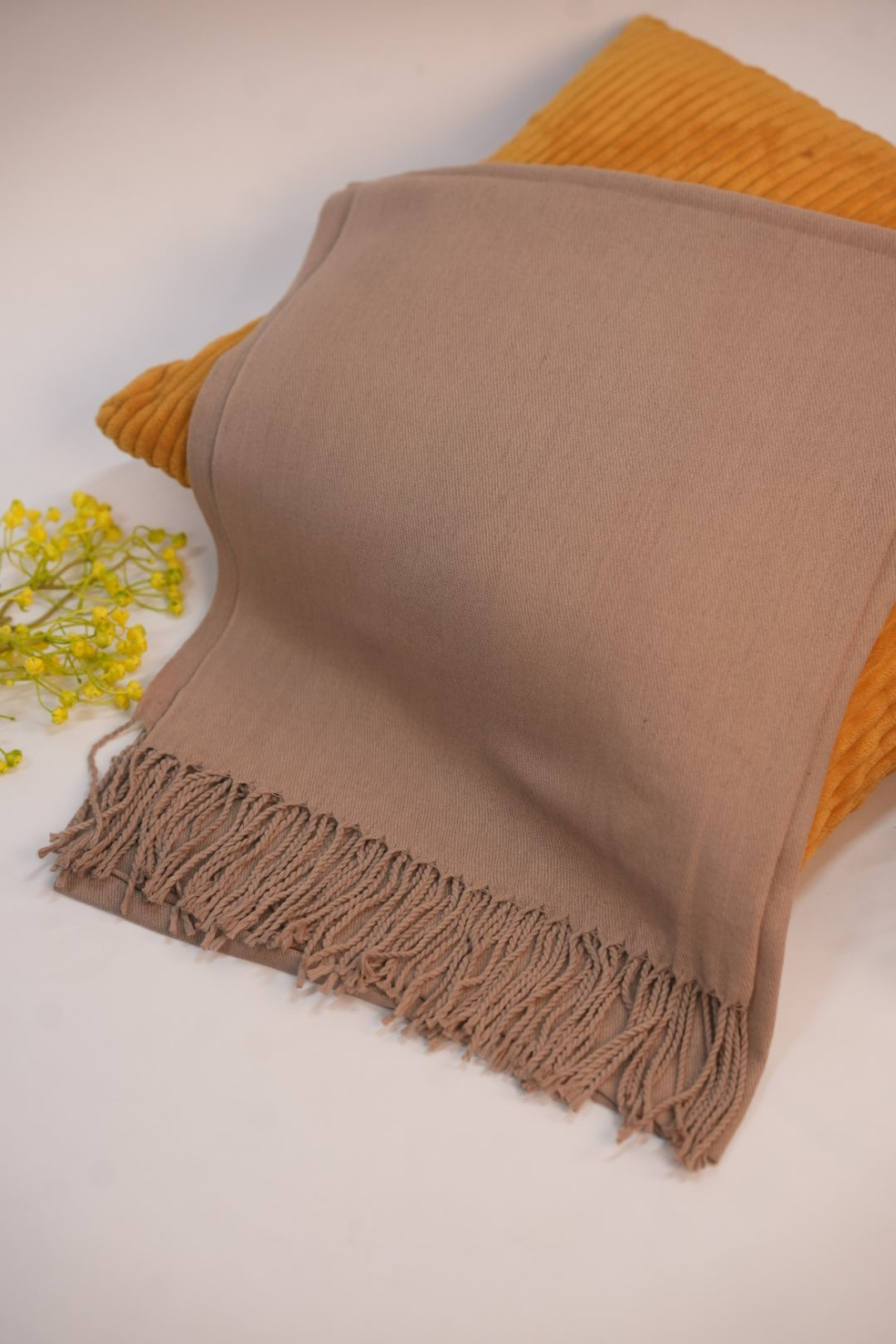Pashmina Solid Dyed Stole - Skin