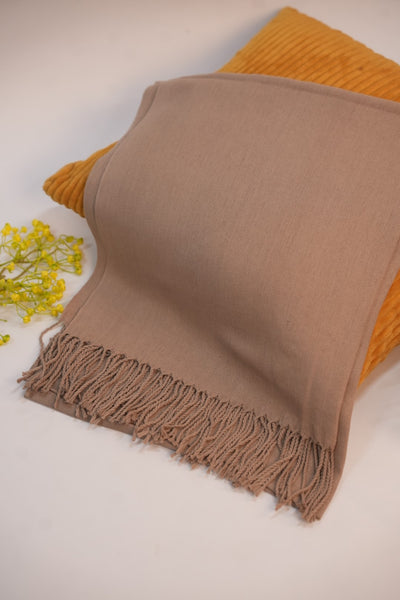 Pashmina Solid Dyed Stole - Skin