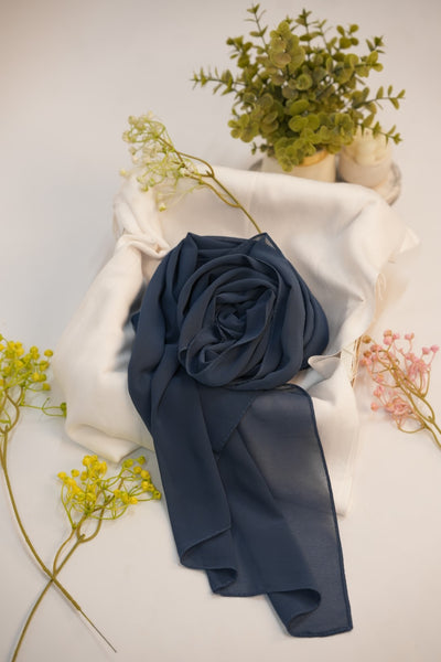 Georgette Hijab Navy Blue