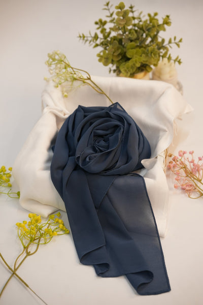 Georgette Hijab Navy Blue