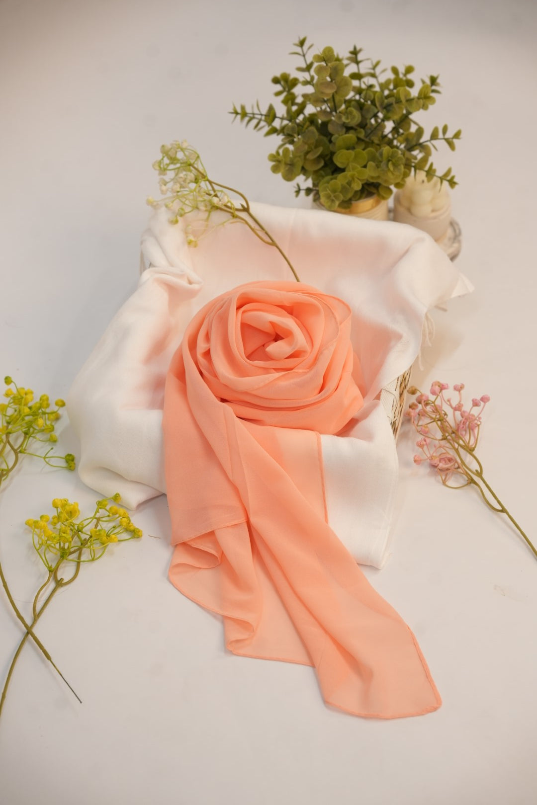 Georgette Hijab Light Peach