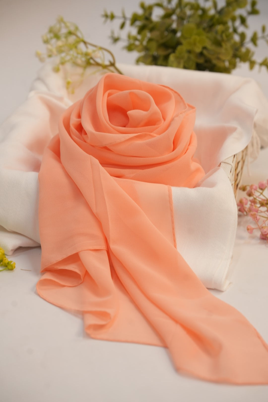 Georgette Hijab Light Peach