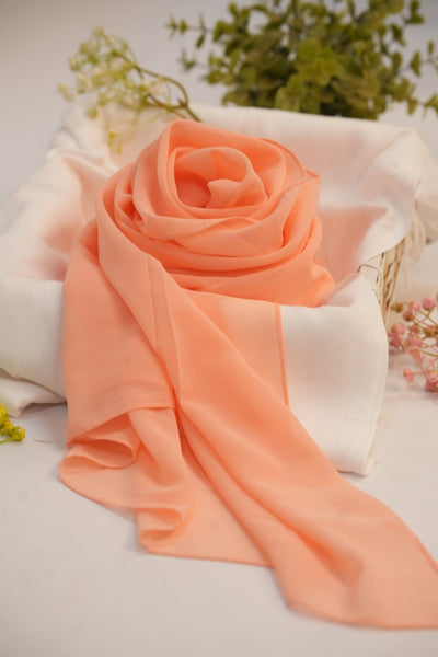 Georgette Hijab Light Peach