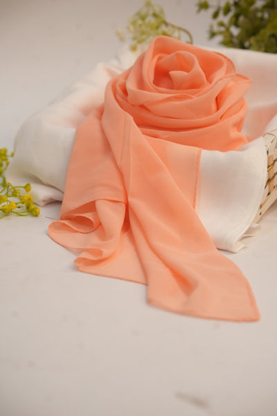 Georgette Hijab Light Peach