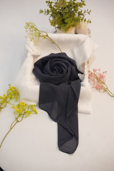 Georgette Hijab Black