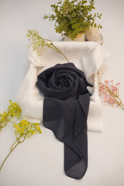 Georgette Hijab Black