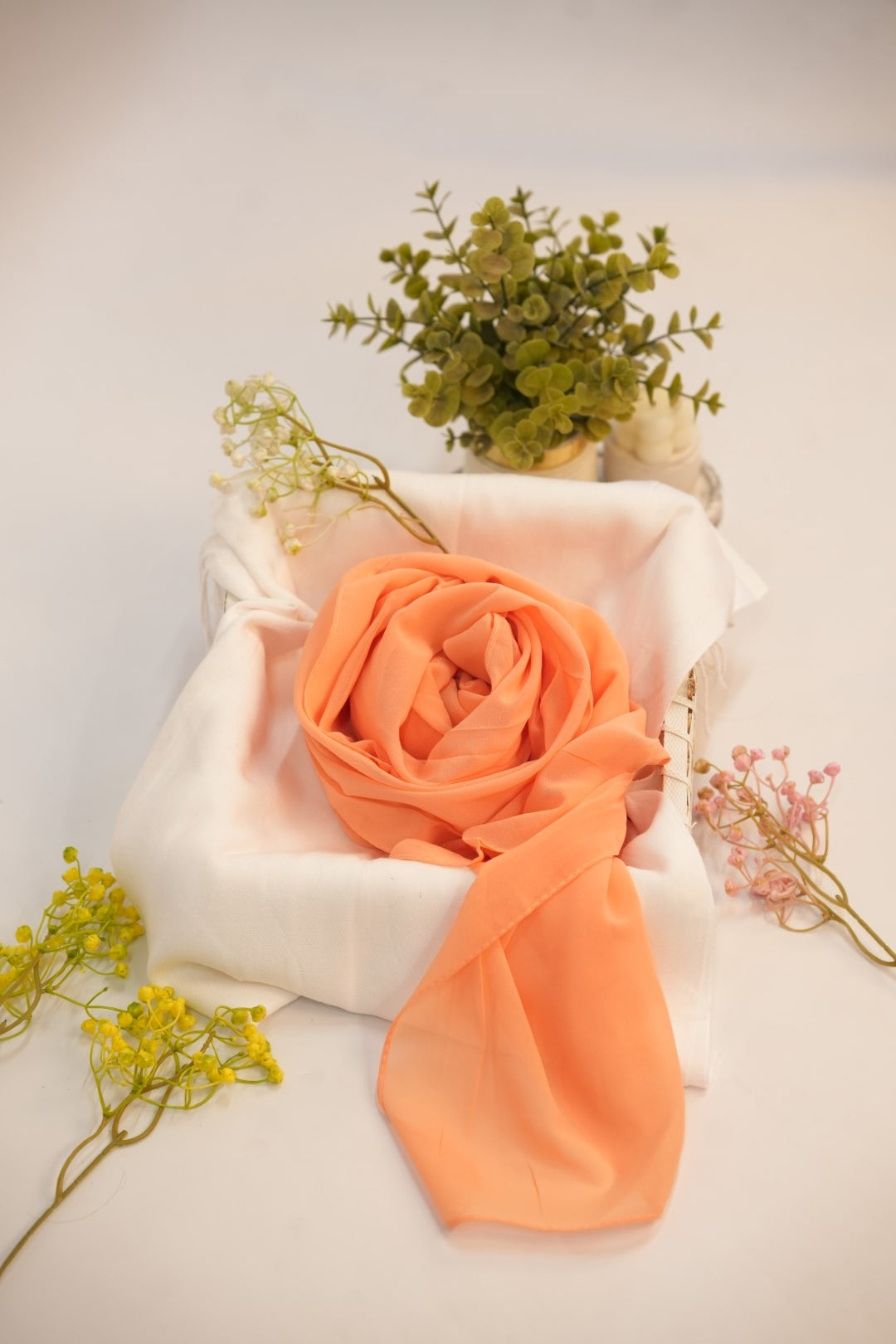 Georgette Hijab Light Red Orange