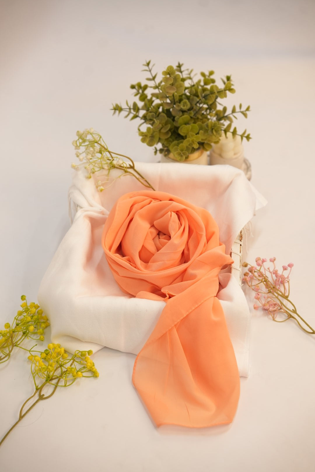 Georgette Hijab Light Red Orange