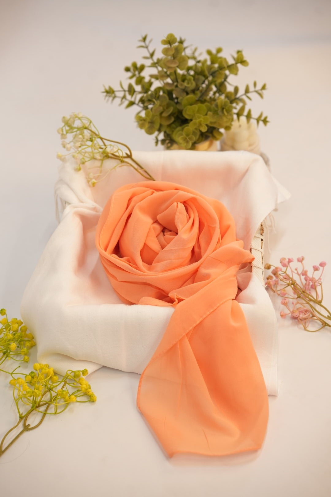 Georgette Hijab Light Red Orange