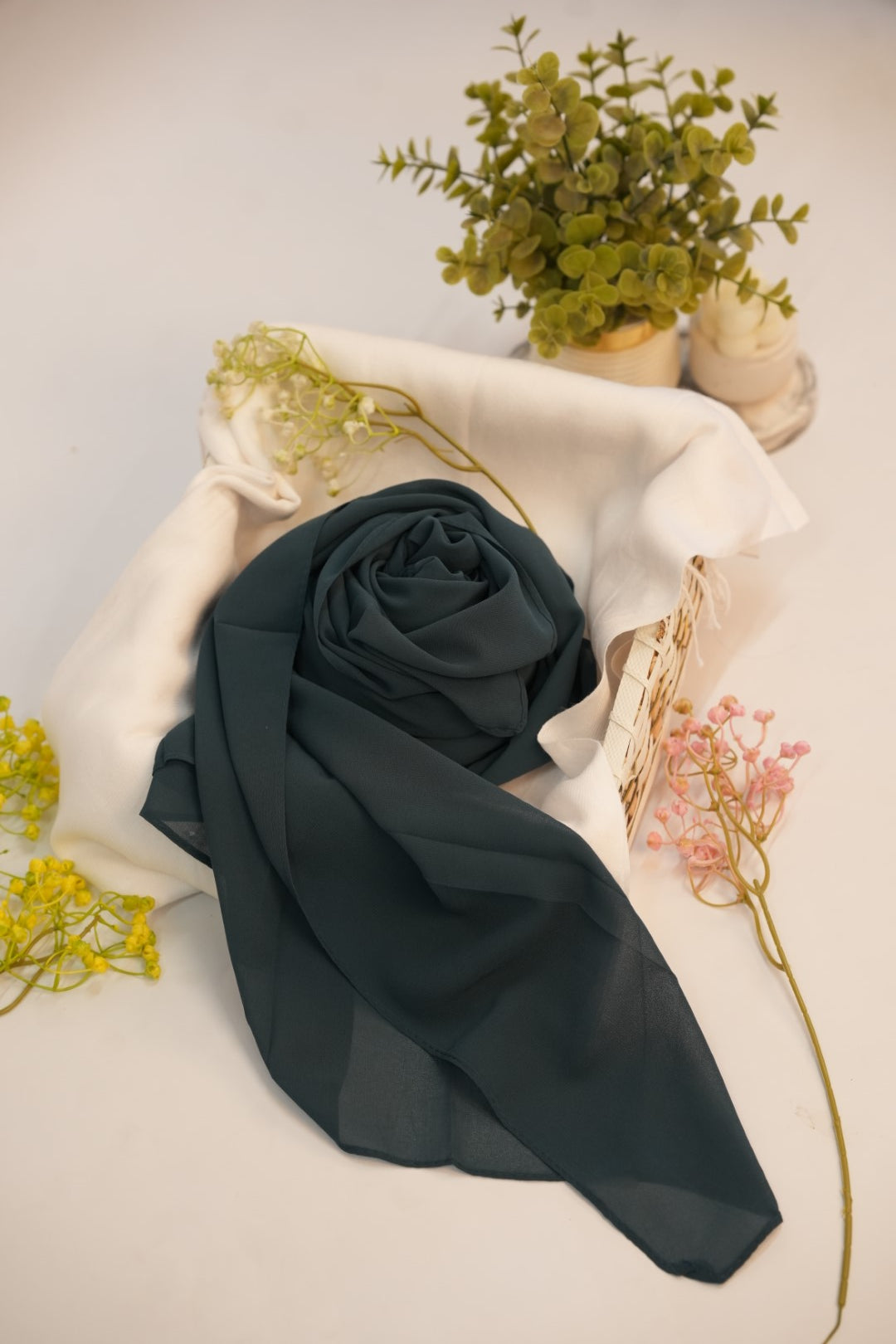 Georgette Hijab Dark Green