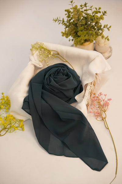 Georgette Hijab Dark Green