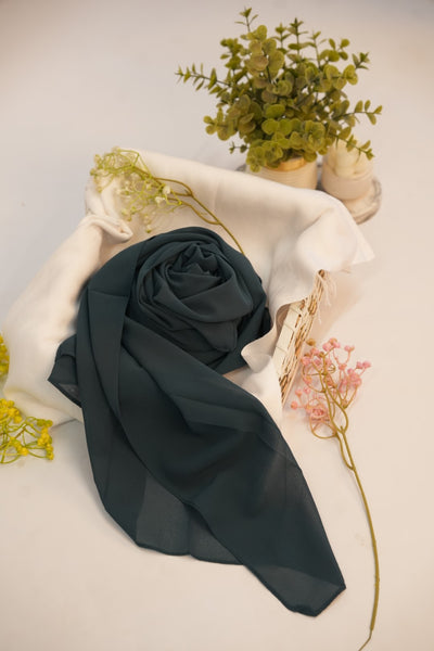 Georgette Hijab Dark Green