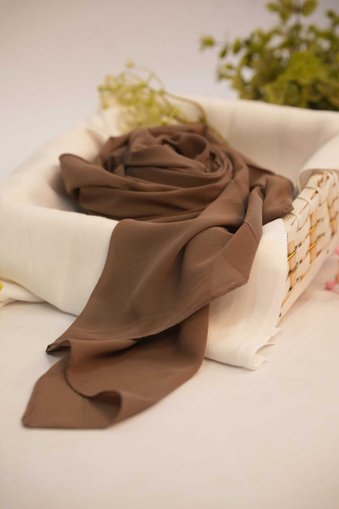 Georgette Hijab Dark Cocoa Brown