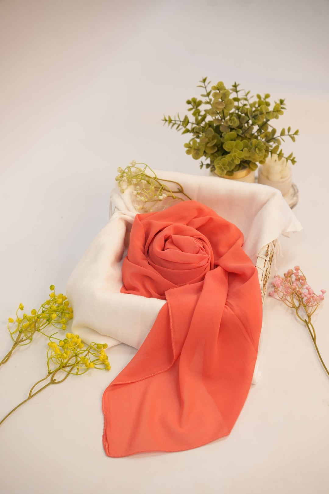 Georgette Hijab Coral
