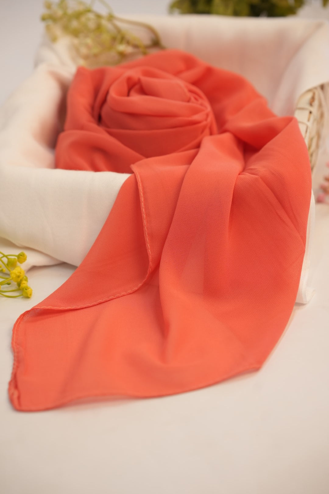 Georgette Hijab Coral