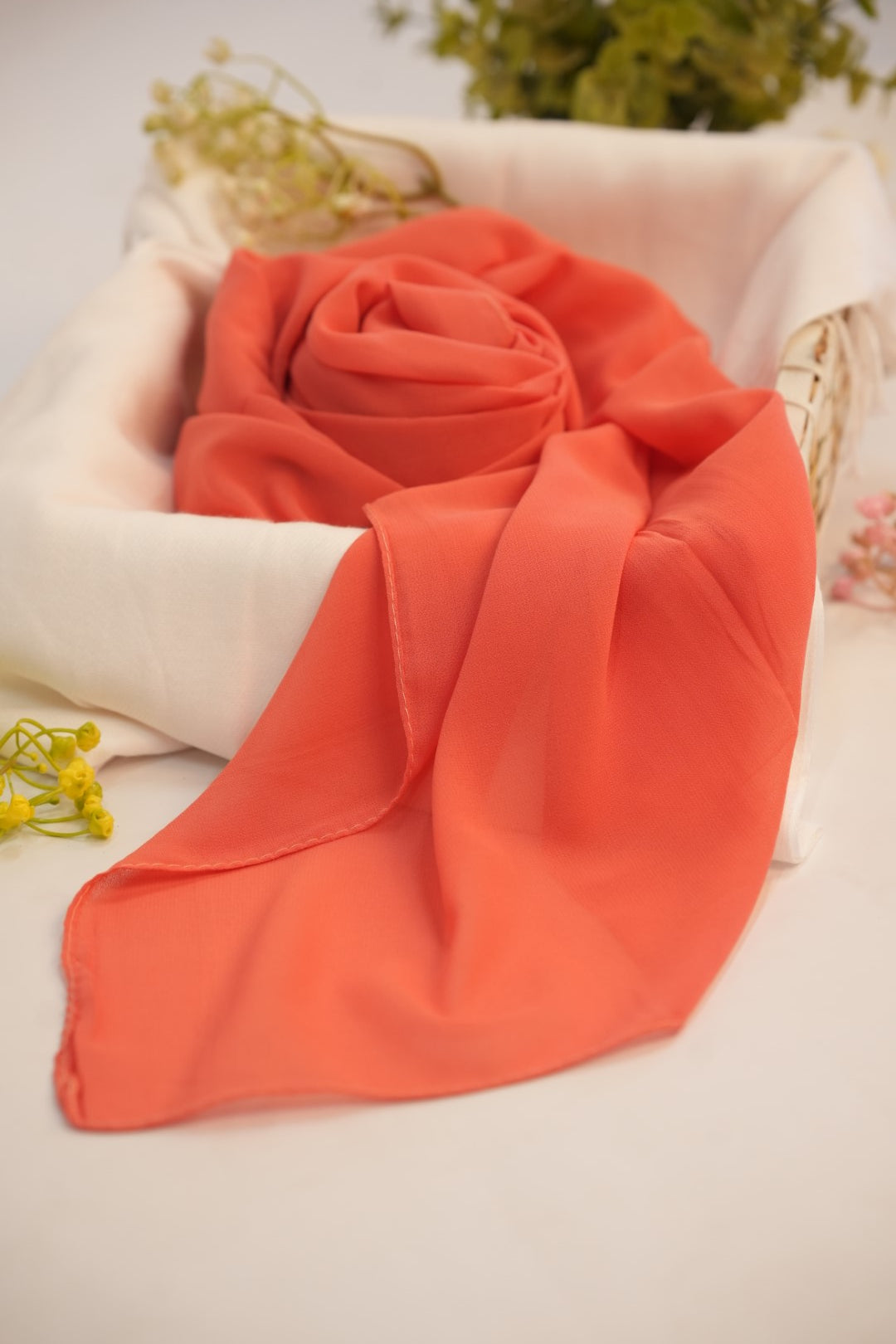 Georgette Hijab Coral