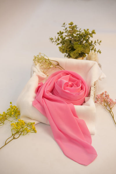 Georgette Hijab - Watermelon Pink