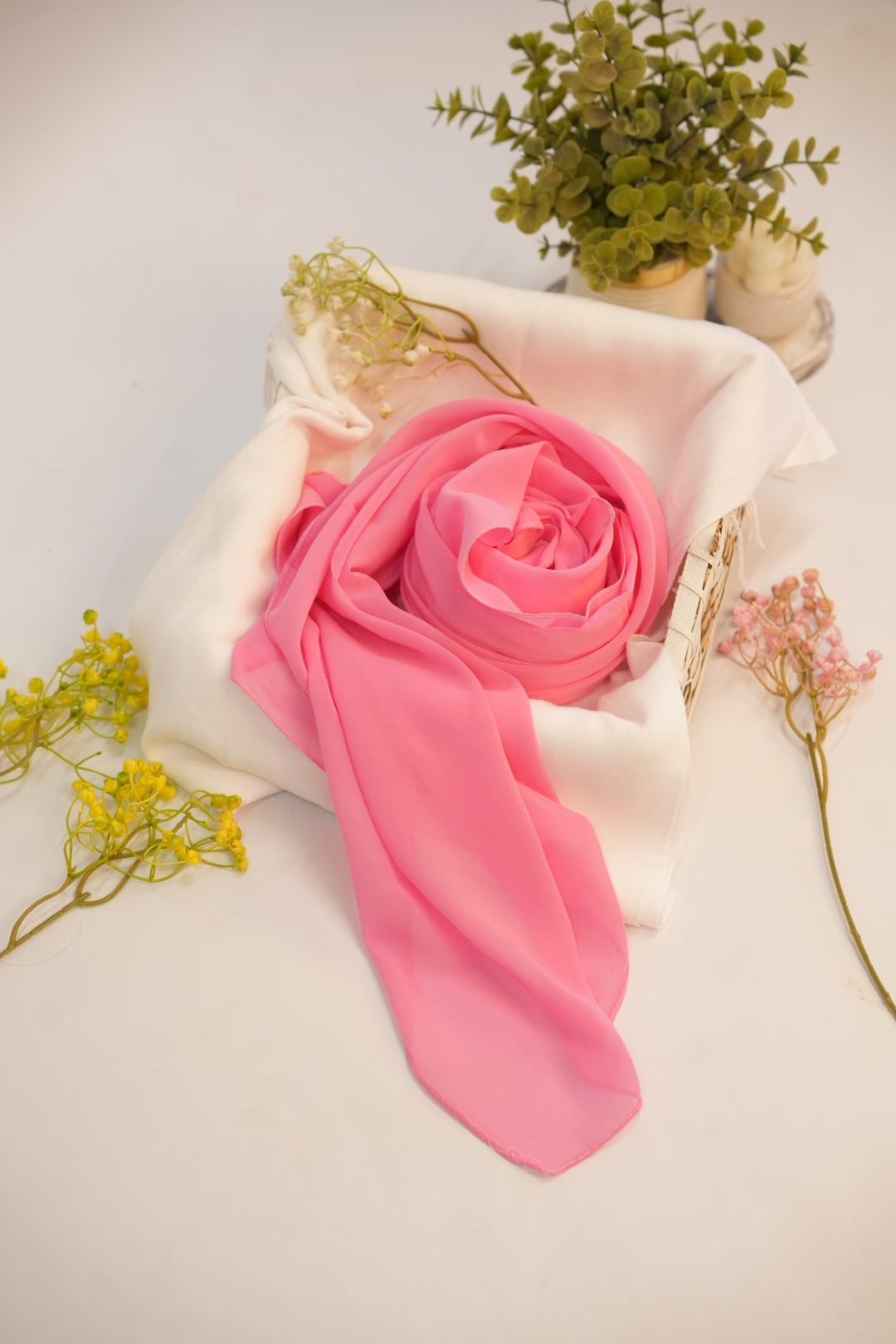 Georgette Hijab - Watermelon Pink