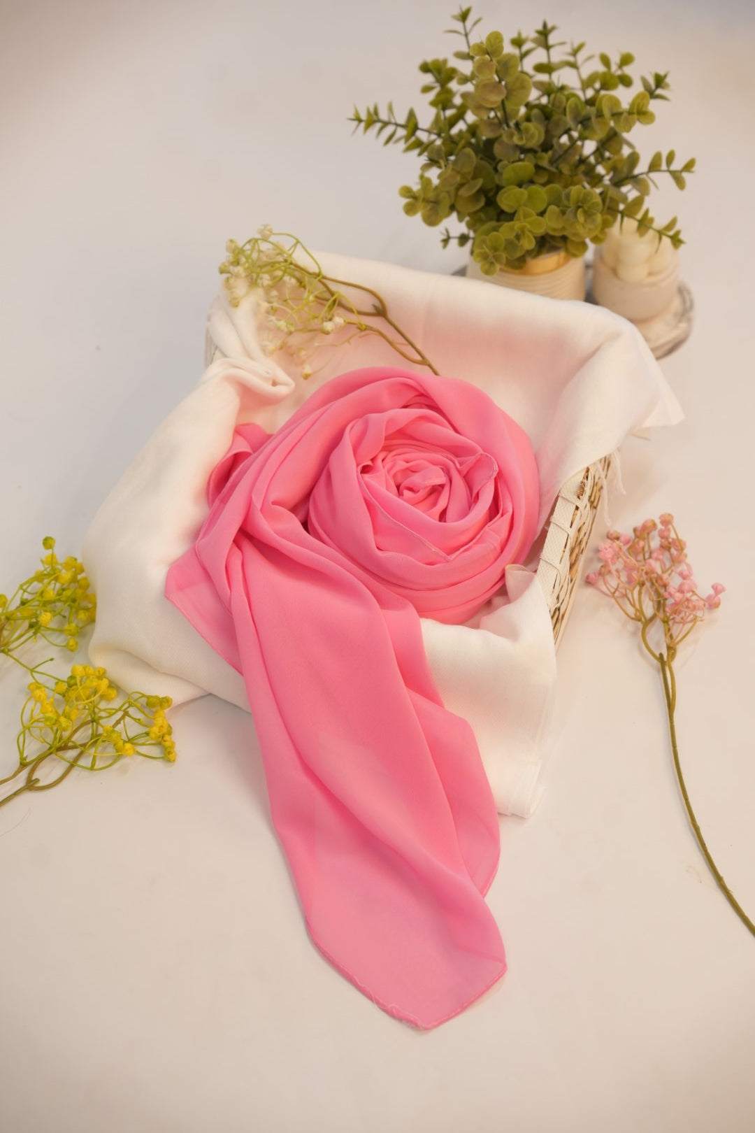 Georgette Hijab - Watermelon Pink