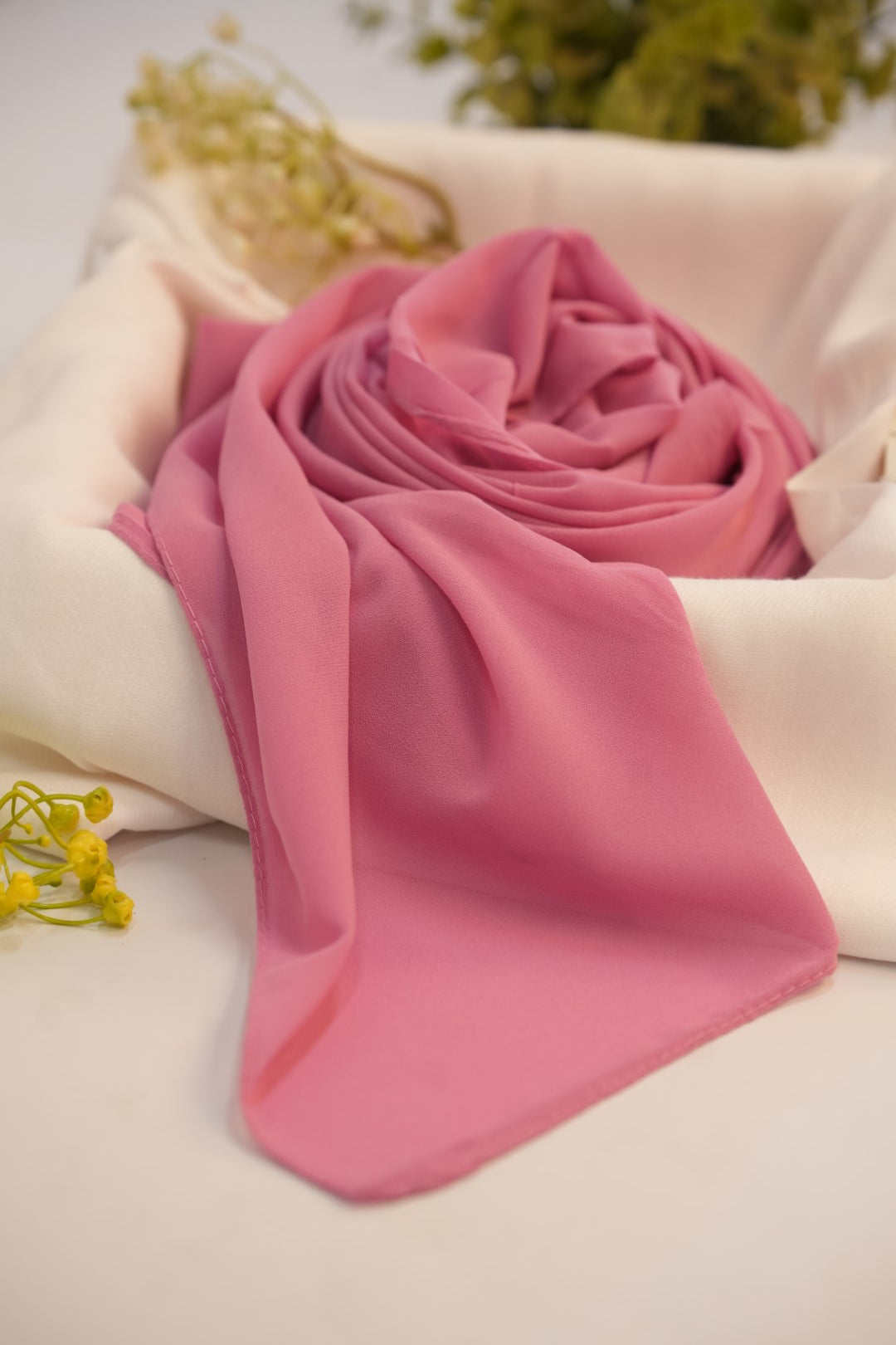 Georgette Hijab - Watermelon Pink