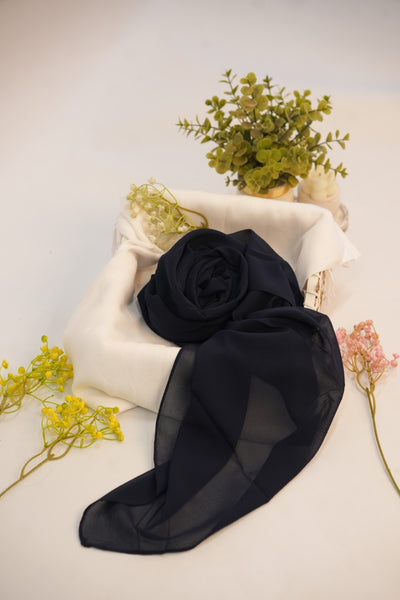 Georgette Hijab Black