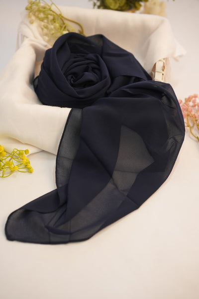 Georgette Hijab Black