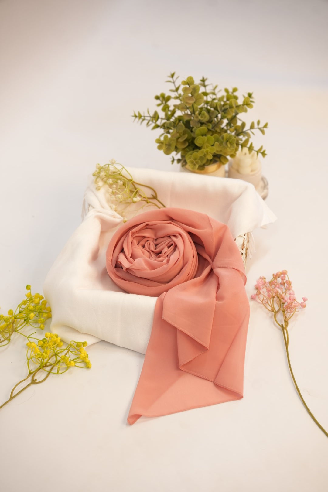Georgette Hijab - Salmon Pink