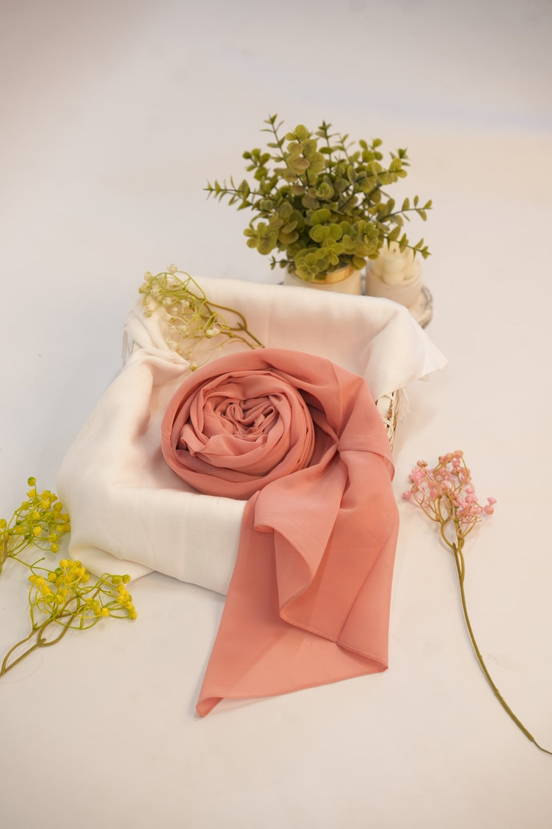 Georgette Hijab - Salmon Pink