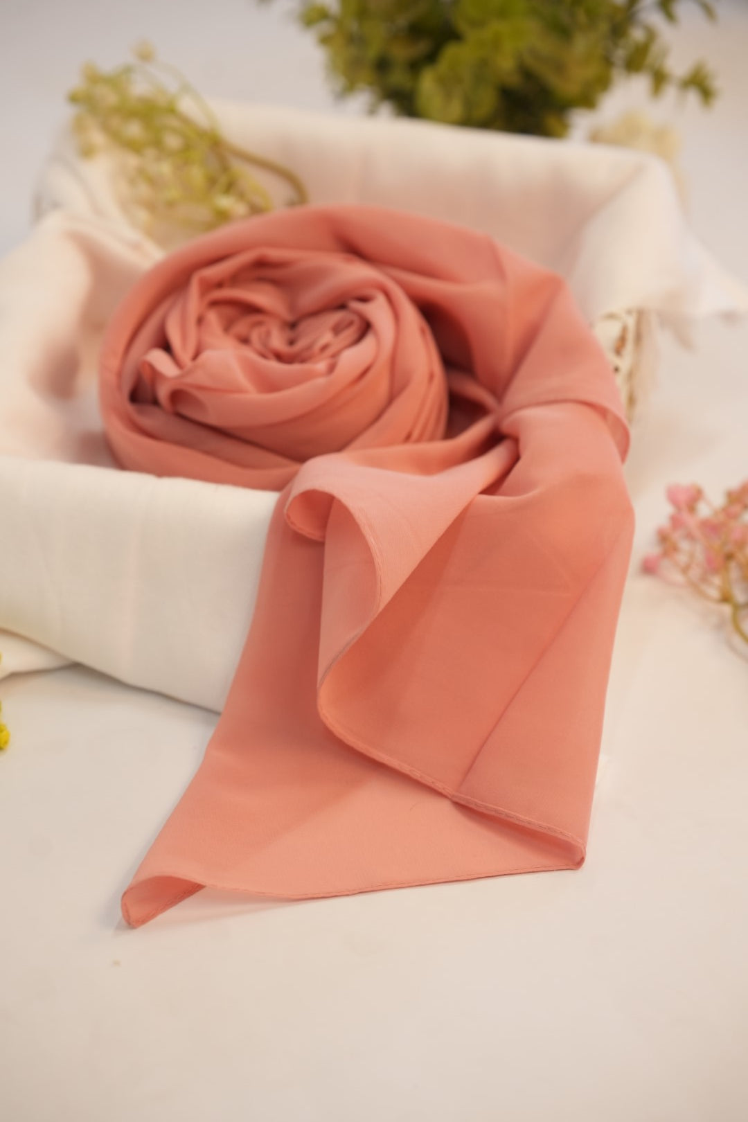 Georgette Hijab - Salmon Pink