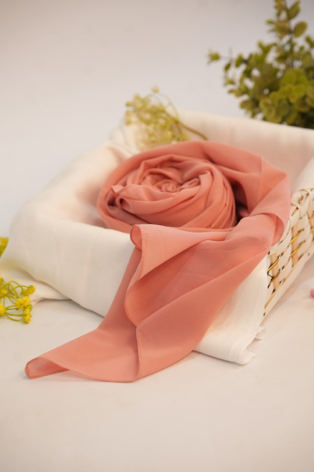 Georgette Hijab - Salmon Pink