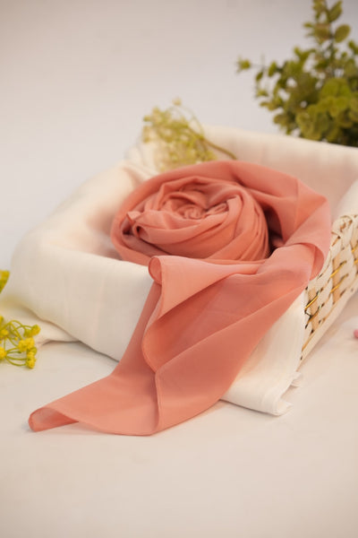 Georgette Hijab - Salmon Pink