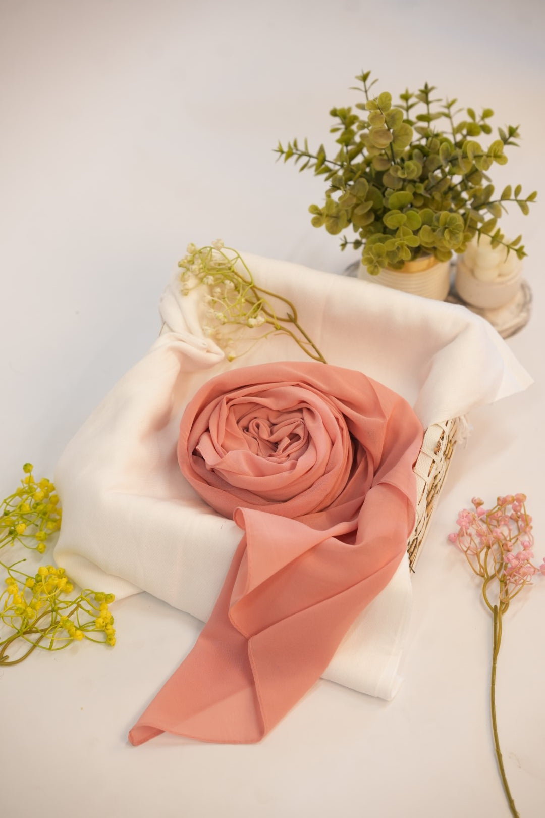 Georgette Hijab - Salmon Pink