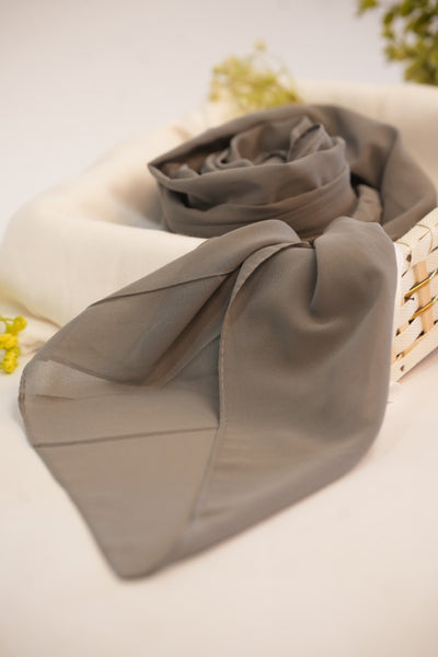 Georgette Hijab - Light Dirt Brown