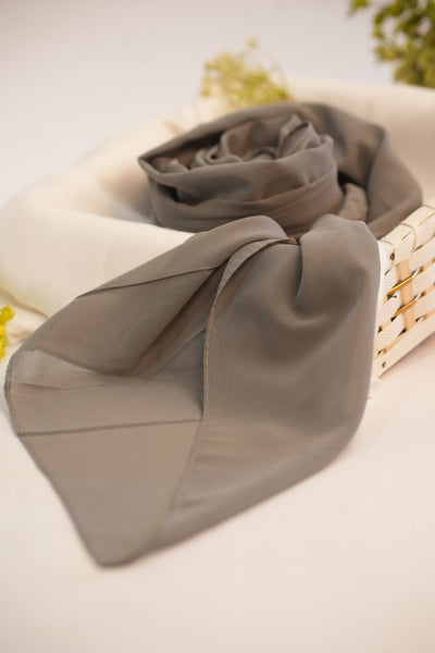Georgette Hijab - Light Dirt Brown