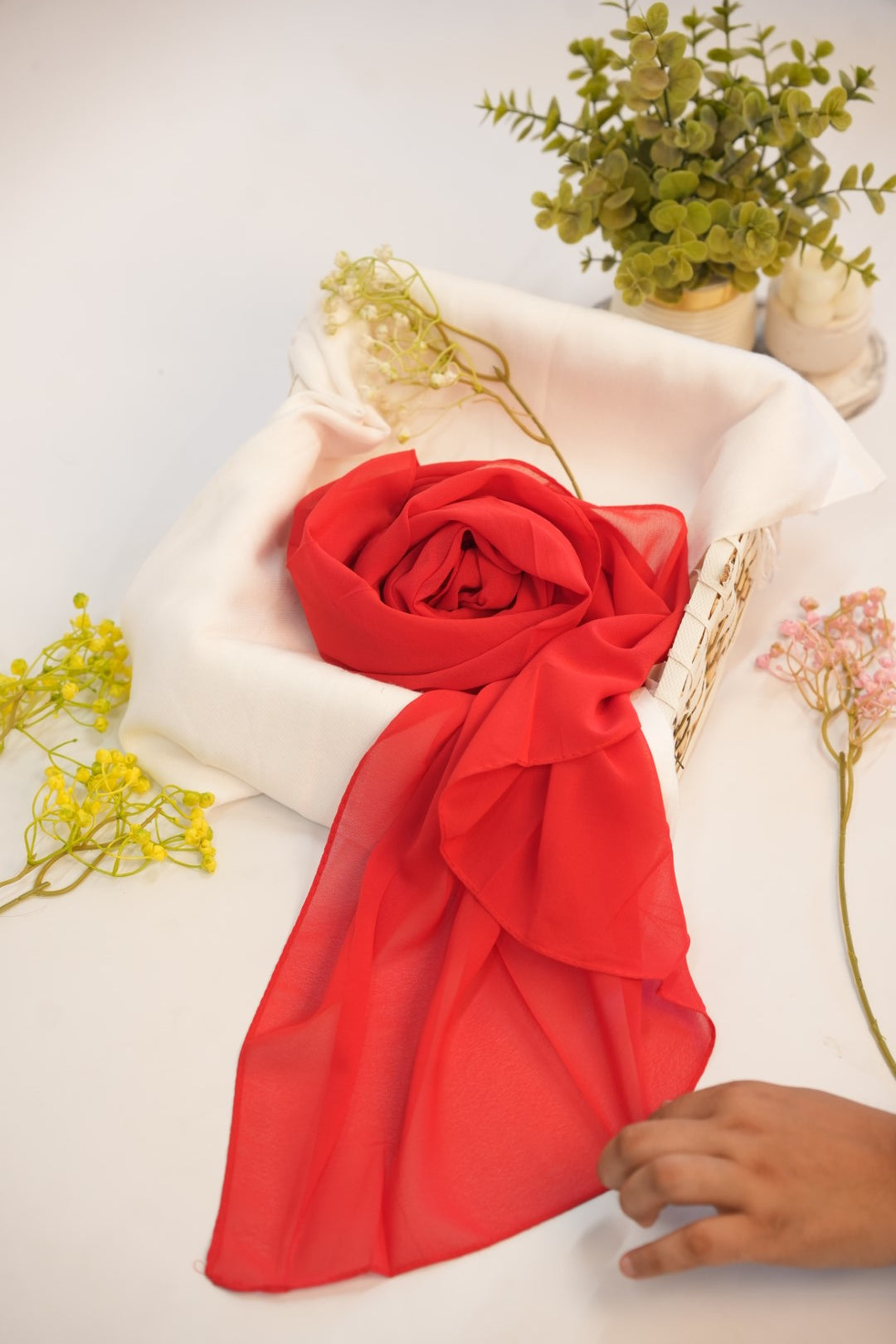 Georgette Hijab Red