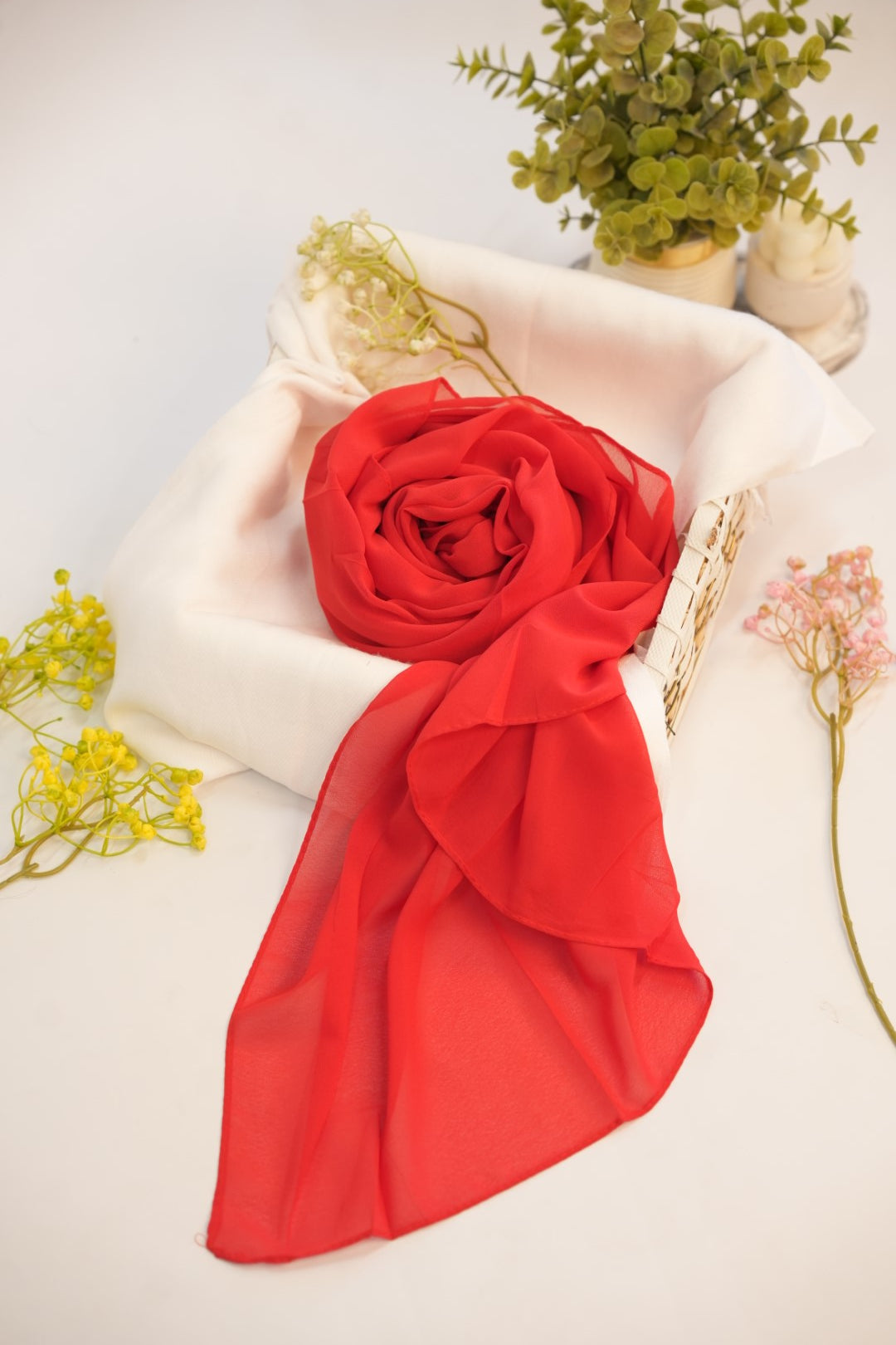 Georgette Hijab Red