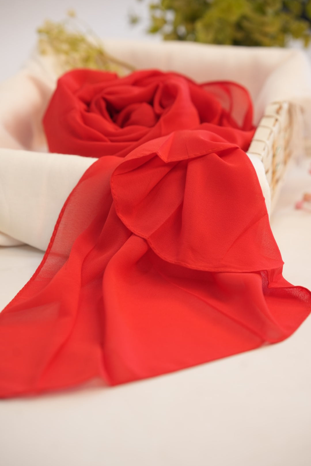 Georgette Hijab Red