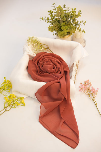Georgette Hijab Rust