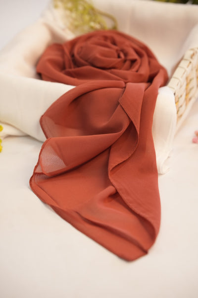 Georgette Hijab Rust