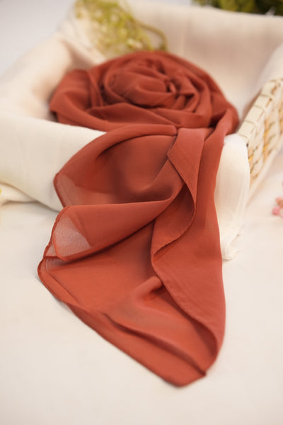 Georgette Hijab Rust