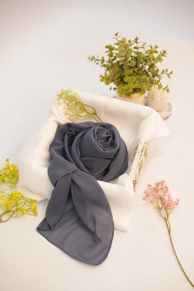 Georgette Hijab Graphite