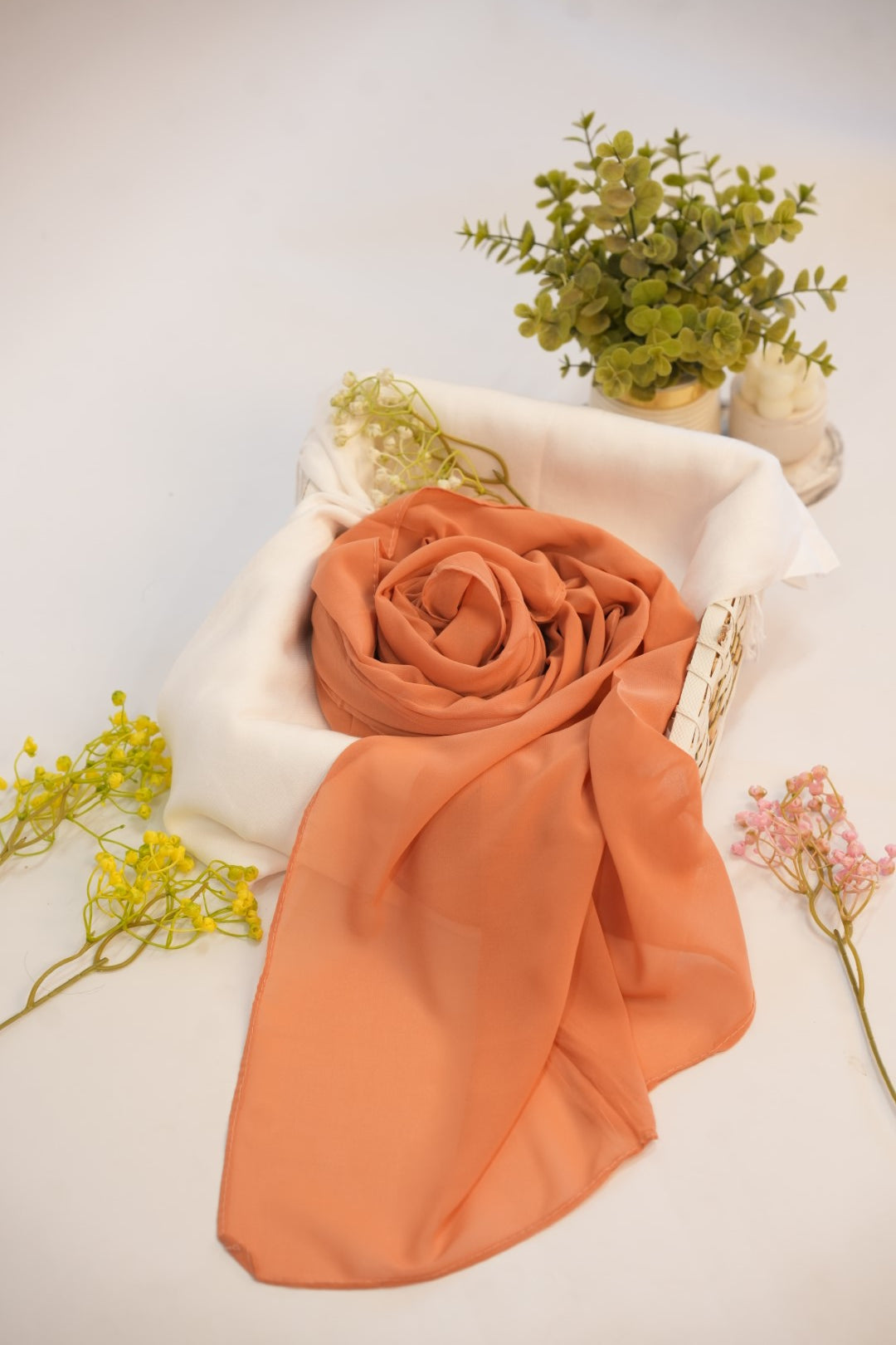 Georgette Hijab Orange Salmon