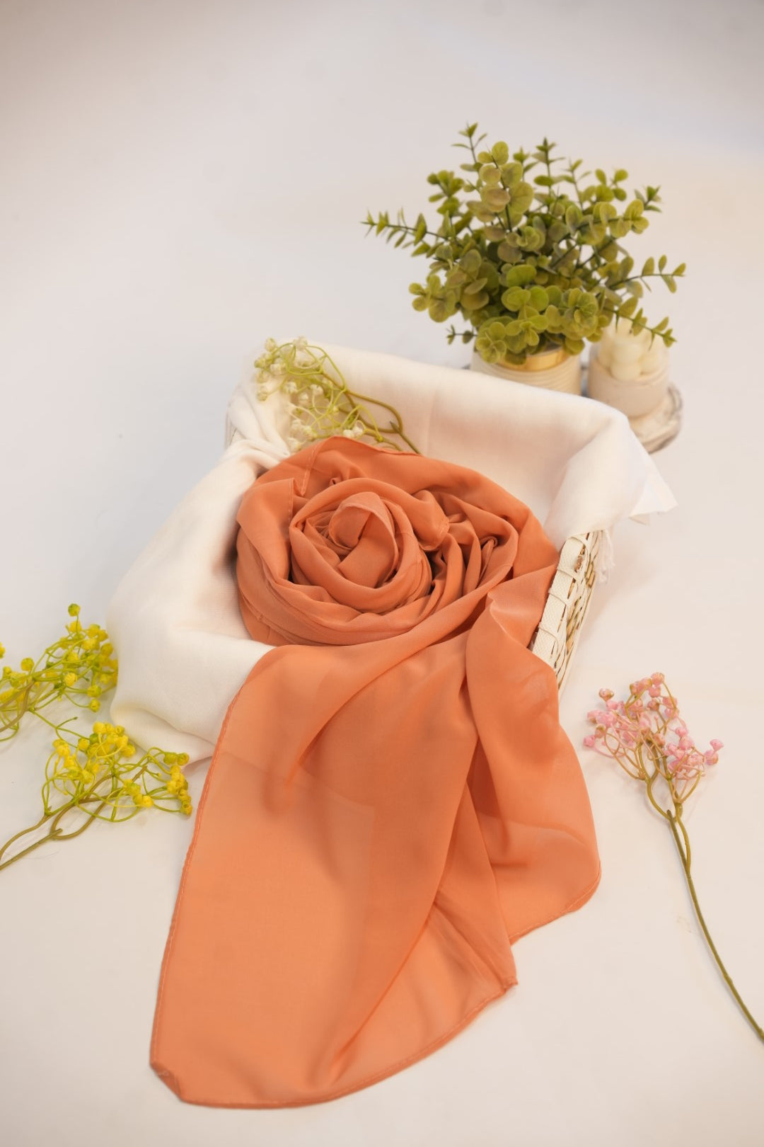 Georgette Hijab Orange Salmon
