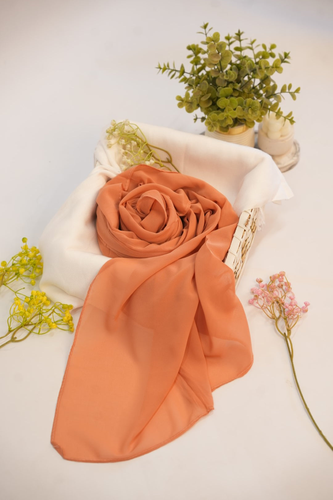 Georgette Hijab Orange Salmon