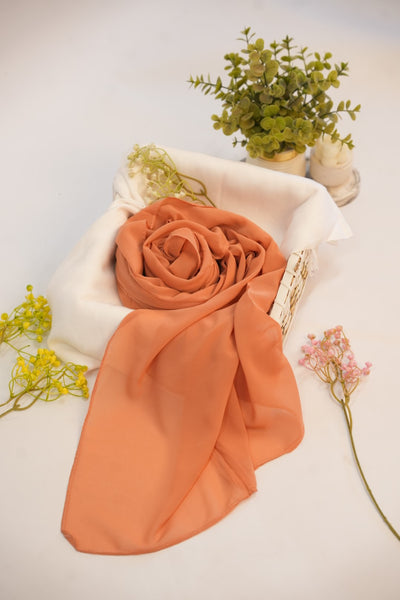 Georgette Hijab Orange Salmon