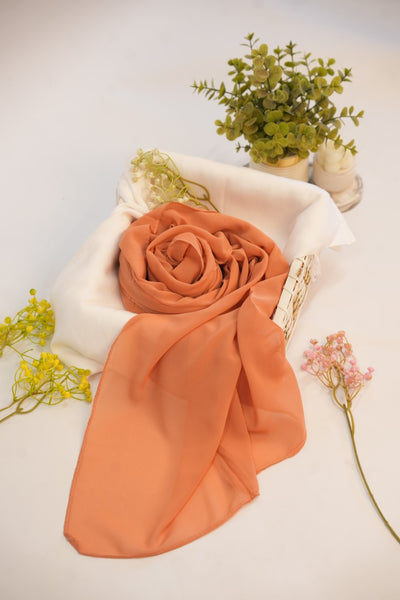 Georgette Hijab Orange Salmon