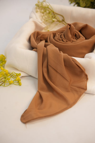 Georgette Hijab  Golden Cocoa